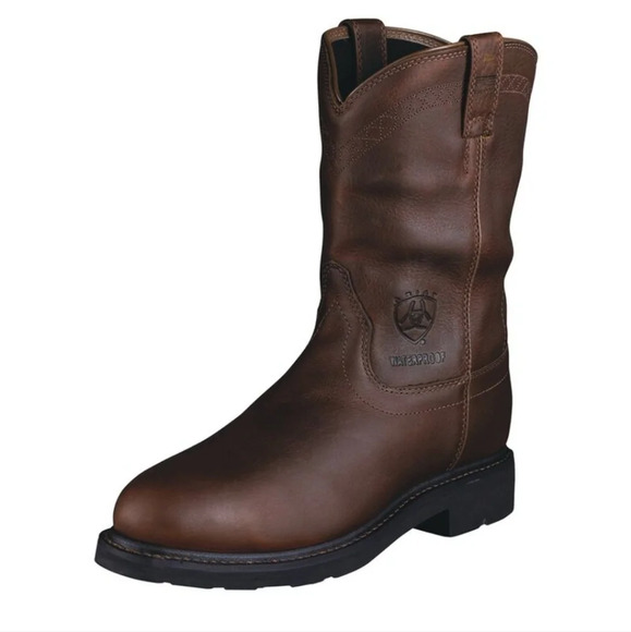 ARIAT MEN'S SIERRA H2O WATERPROOF WORK BOOTS STEEL TOE Sz 12D - Picture 2 of 14